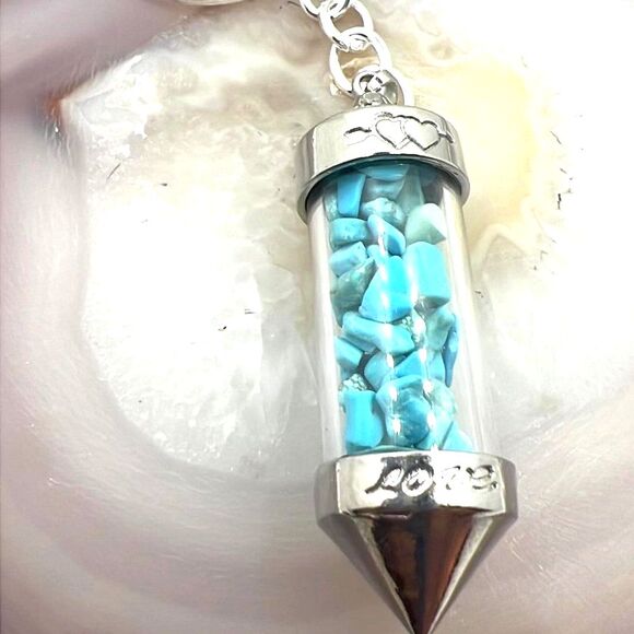 Genuine Gemstone Purse Charm Keychain - NEW - Picture 3 of 7